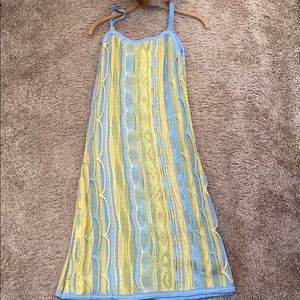 Yellow, green and blue COOGI dress